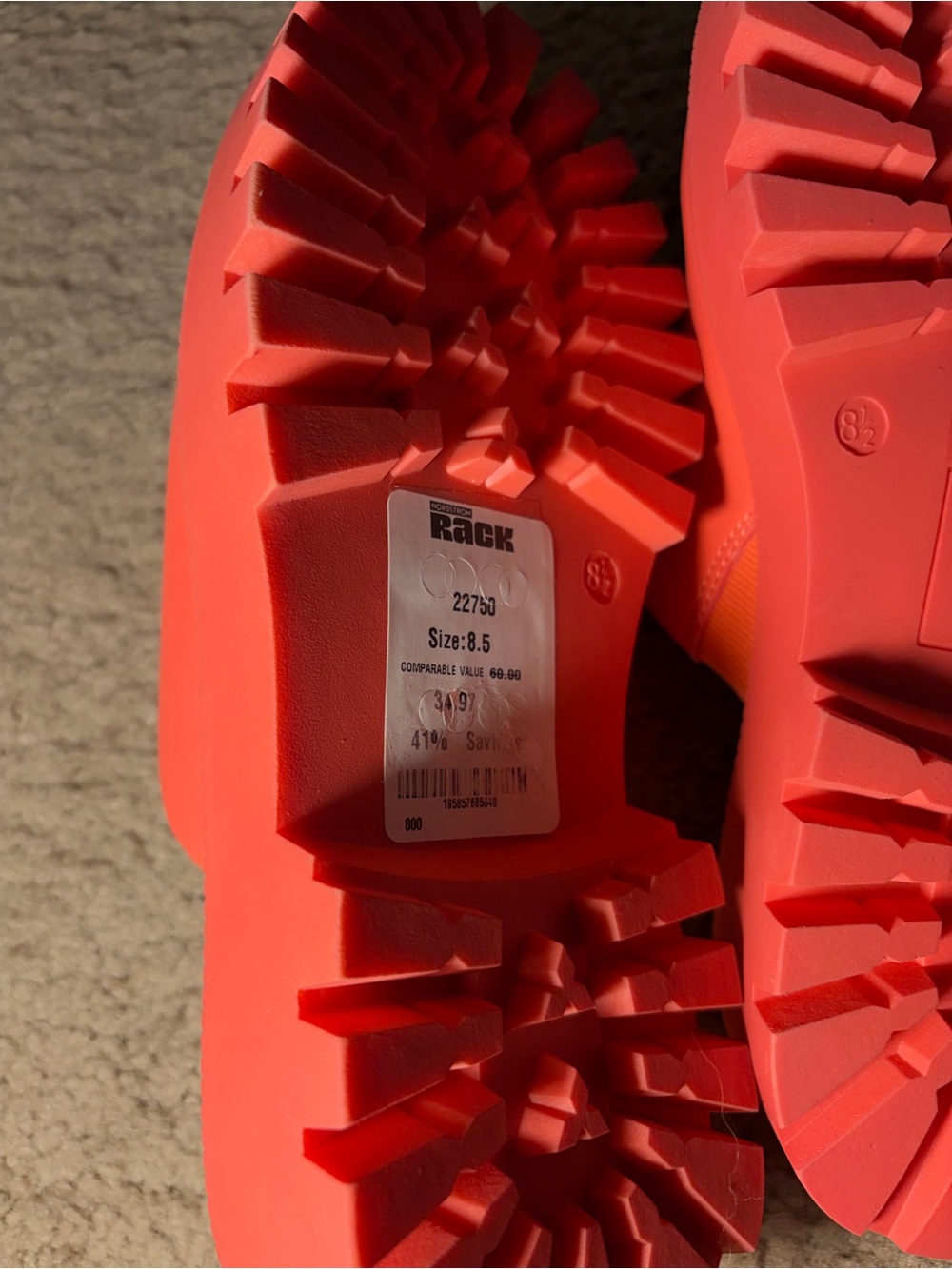 DOLCE VITA 🩷❤️ Platform Mule Lexy lug  Clog in Vibrant Coral Red NWT no box - Picture 3 of 8